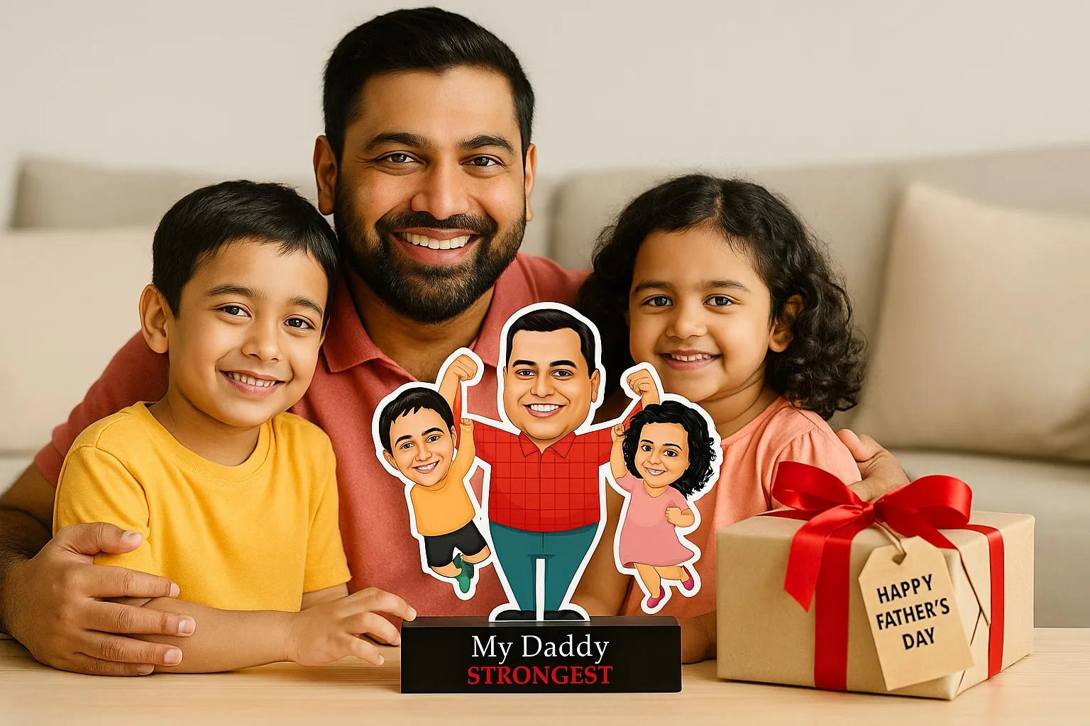 personalized father's day gift caricature