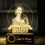 No.1 Bhabhi – Personalized Gift for Bhabhi India | Custom Photo Engraved Acrylic Lamp with Wooden Base (9x6")