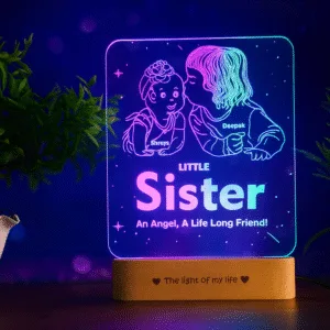 Angel's Glow: Big Brother's Personalized Gift for Younger Sister