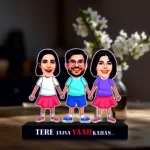 Siblings caricature standee