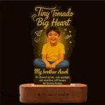 Tiny Tornado Lamp – Personalized Rakhi Gift for Young Brother | Custom LED Photo Frame