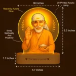 Sai Baba Photo Frame with Light – Pooja Room Décor & Gift for Dadi