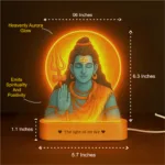 Shiva Photo Frame with Light – Mahadev Pooja Room Décor & Spiritual Gift