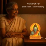 Shiva Photo Frame with Light – Mahadev Pooja Room Décor & Spiritual Gift