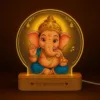 Ganesh Photo Frame with Light – Spiritual Pooja Room Décor & Gift