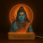 Shiva Photo Frame with Light – Mahadev Pooja Room Décor & Spiritual Gift