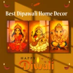 Lakshmi Ganesh Saraswati Wall Frame Set of 3 – Premium Acrylic UV Print | Glossy Diwali Wall Frame for Pooja Room & Festive Décor