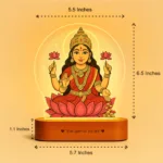 Lakshmi LED Lamp | Divine Acrylic Night Light with Wooden Base for Diwali & Prosperity Gifting
