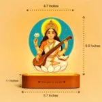 Saraswati LED Lamp | Divine Acrylic Night Light with Wooden Base for Study & Wisdom