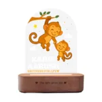 Personalized Sibling Night Lamp – Nursery Décor for Two Kids with Names
