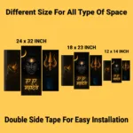 Mahadev Wall Frame Set of 3 – Har Har Mahadev UV Acrylic Art | Trishul, Damru & Shiv Ji Décor | Glossy, Durable & Easy Installation